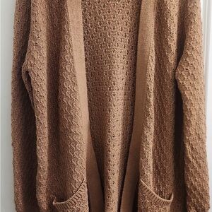 Pact Textured Brown Women's Cardigan